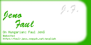 jeno faul business card